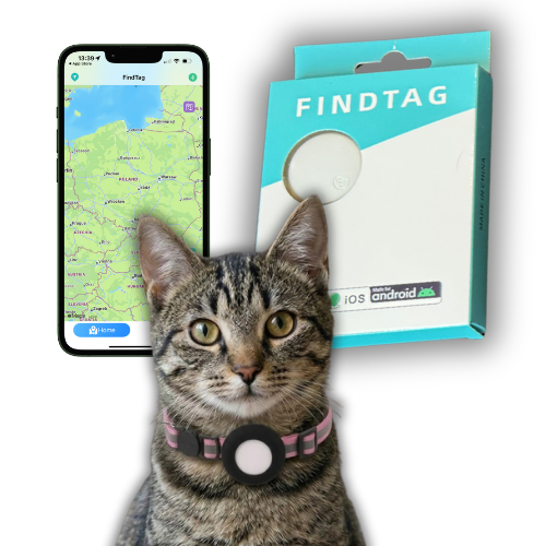 Lokalizator GPS dla Psa Kota Findtag Bluetooth Obroża działa z Android & iOS