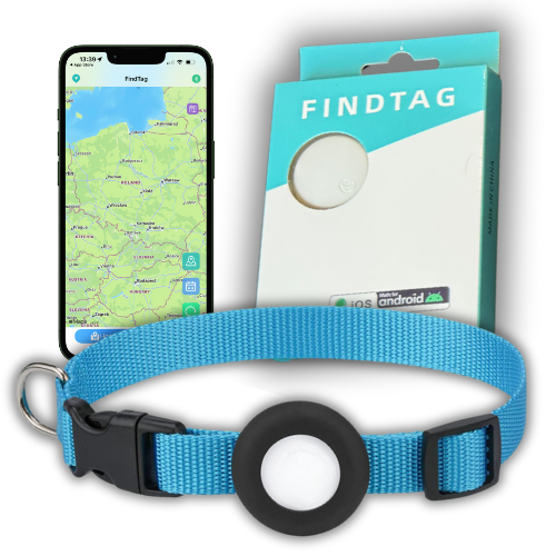 Lokalizator GPS dla Psa Kota Findtag Bluetooth Obroża działa z Android & iOS